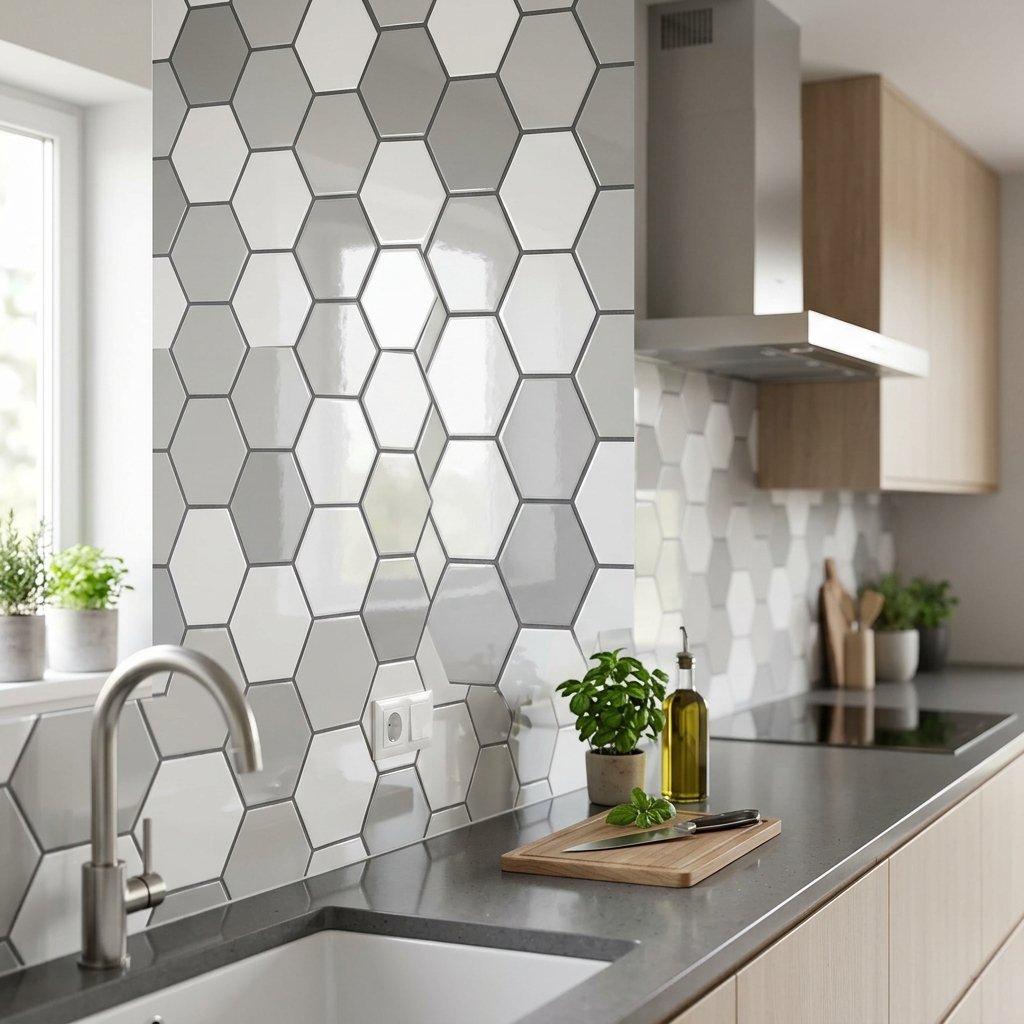 PVC Hexagon Tile Wall Panel