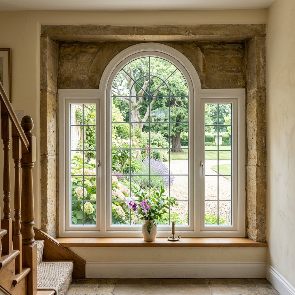 uPVC Arch & Fixed Combination Window